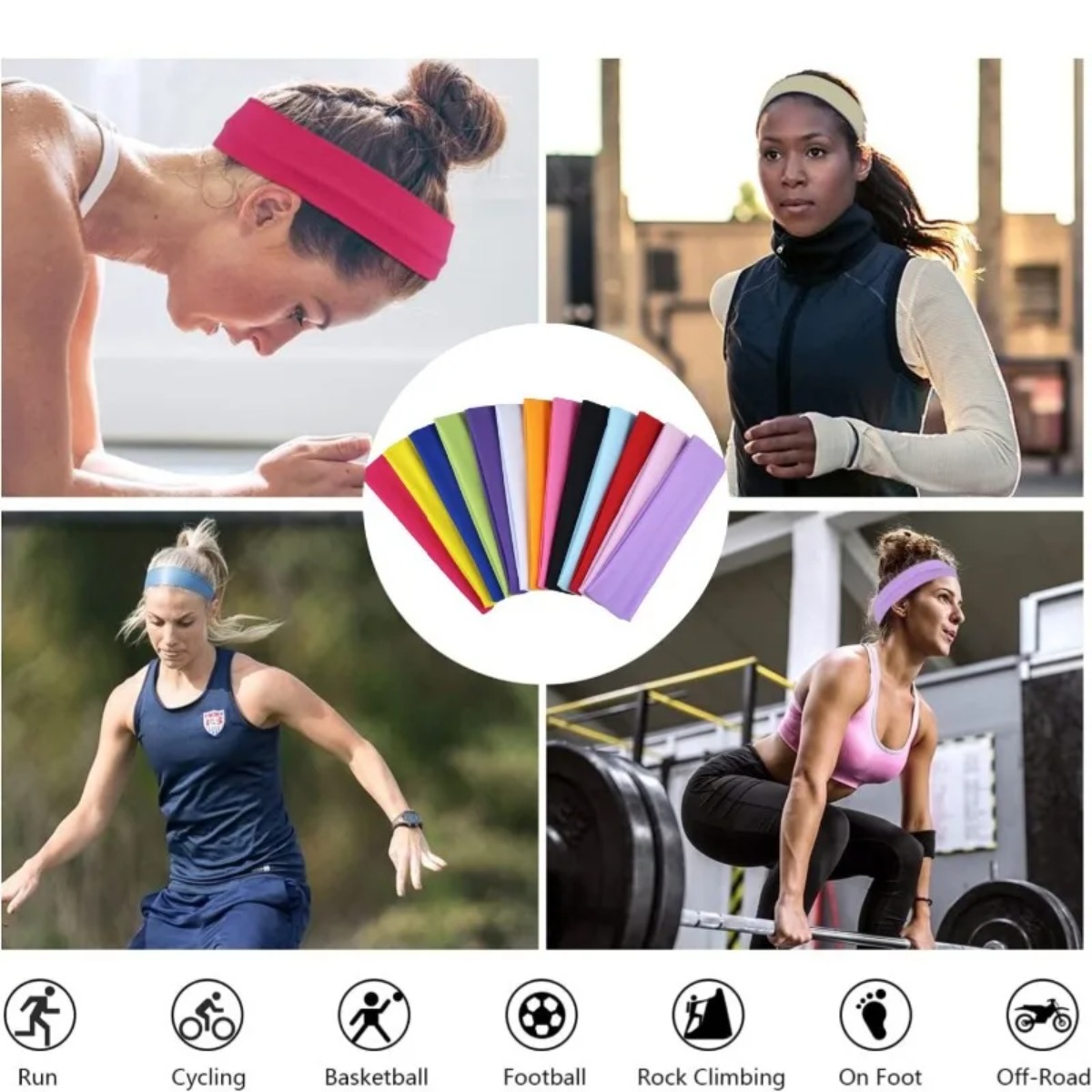 Men'S Yoga Accessories - Elastische Haarbänder in Macaron-Farben, schnelltrocknend, für
