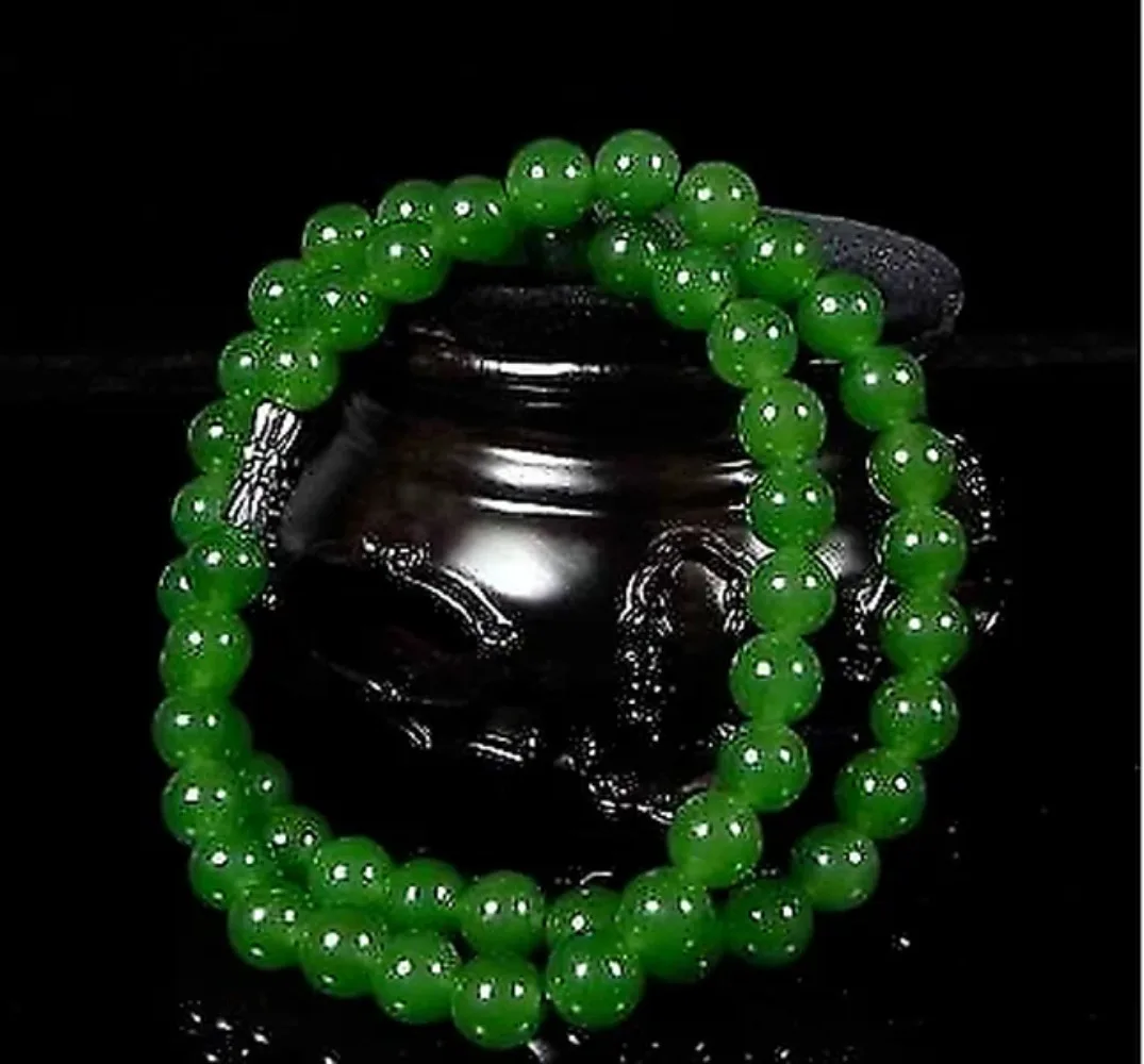 Men'S Accessories Jewelry - Echte natürliche grüne Perlen Halskette chinesischer