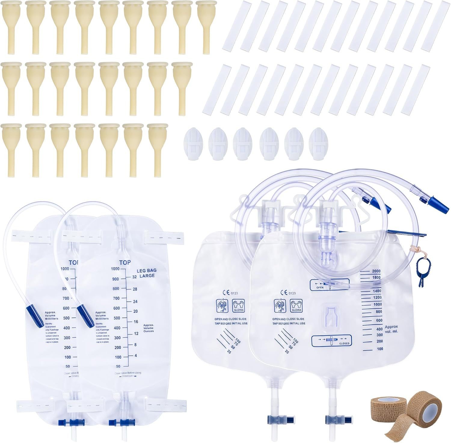 Men Accessories Combo Set - 34-teiliges externes Kondomröhrchen-Set für Männer, geeignet