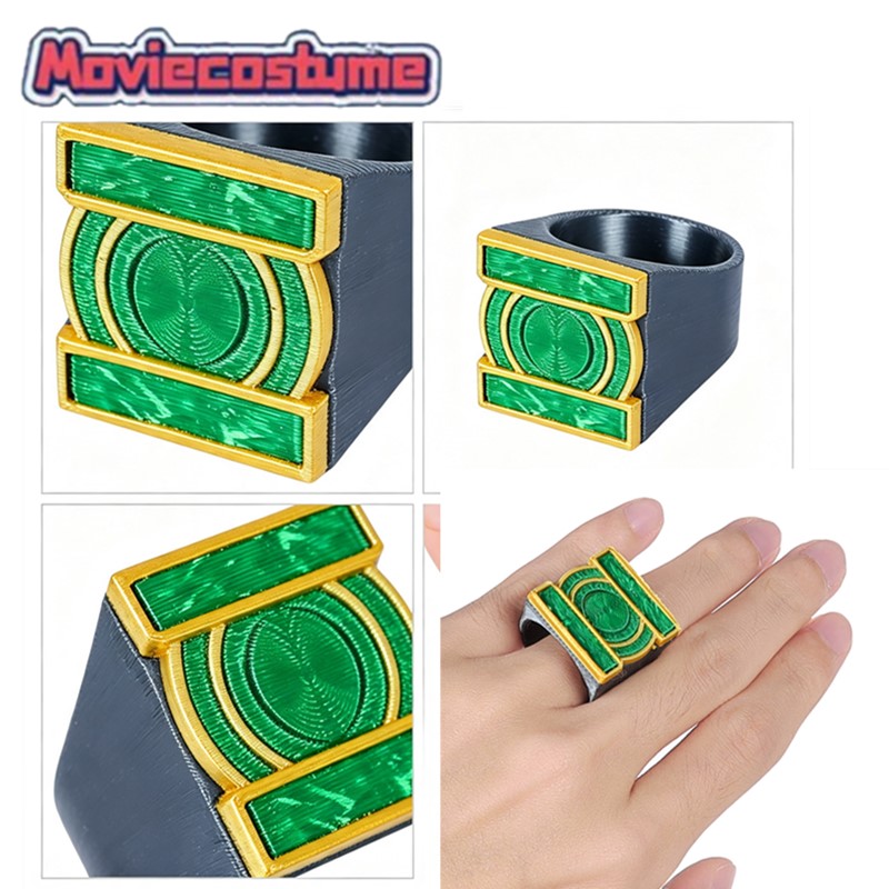Men Accessories Jordan - Grün-Goldene Fingerringe für Erwachsene, Hal Cosplay