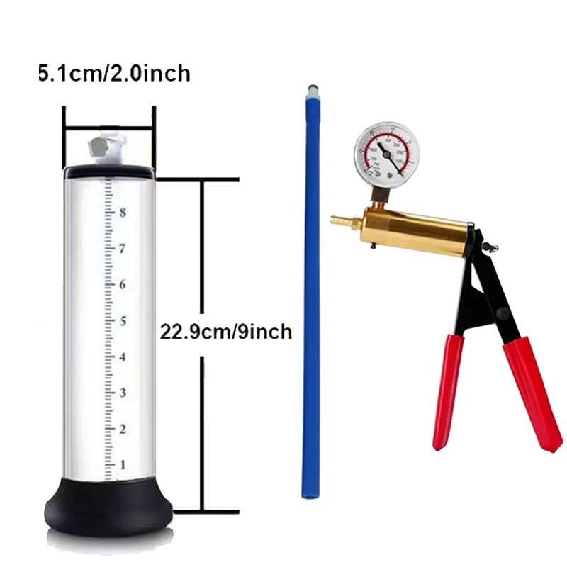Men Accessories Combo Set - Penis-Vakuumpumpe zur Vergrößerung, manuelle Acryl-Sexspielzeuge für