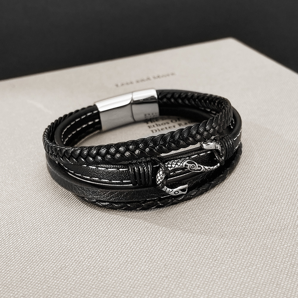 Men Accessories Pk - Kreatives Schlangenzubehör aus Edelstahl. Mehrschichtiges, gewebtes
