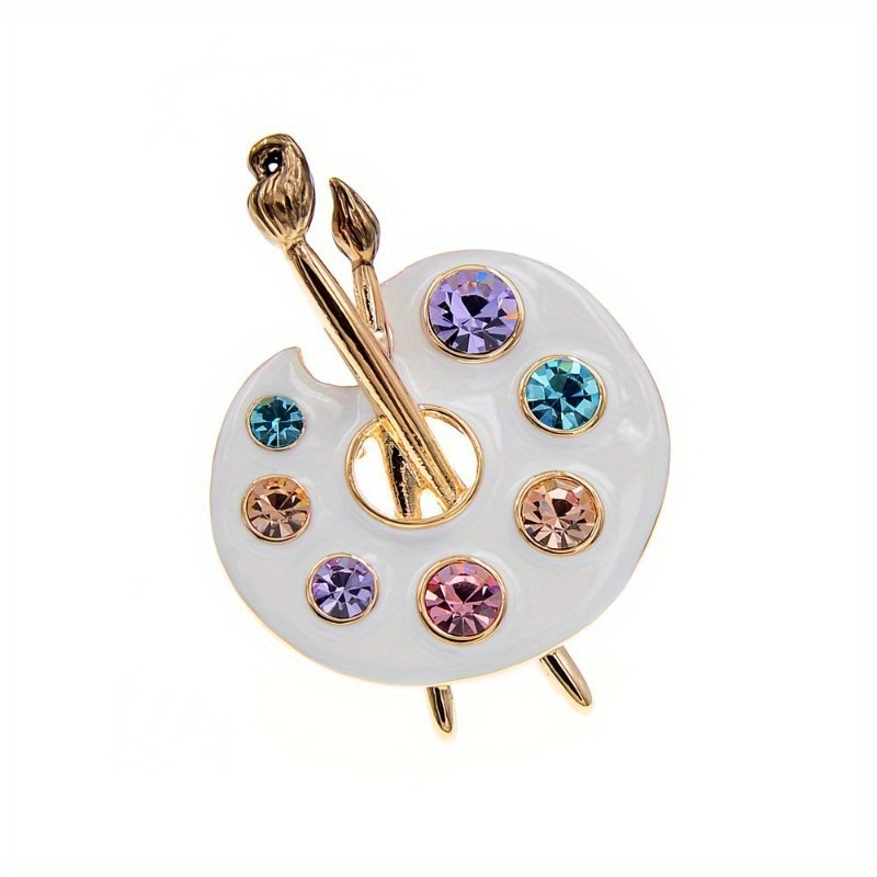 Men Accessories Drawing - Ziehpalette-Brosche, kreative Strass-Anstecknadeln und Broschen, Damen-