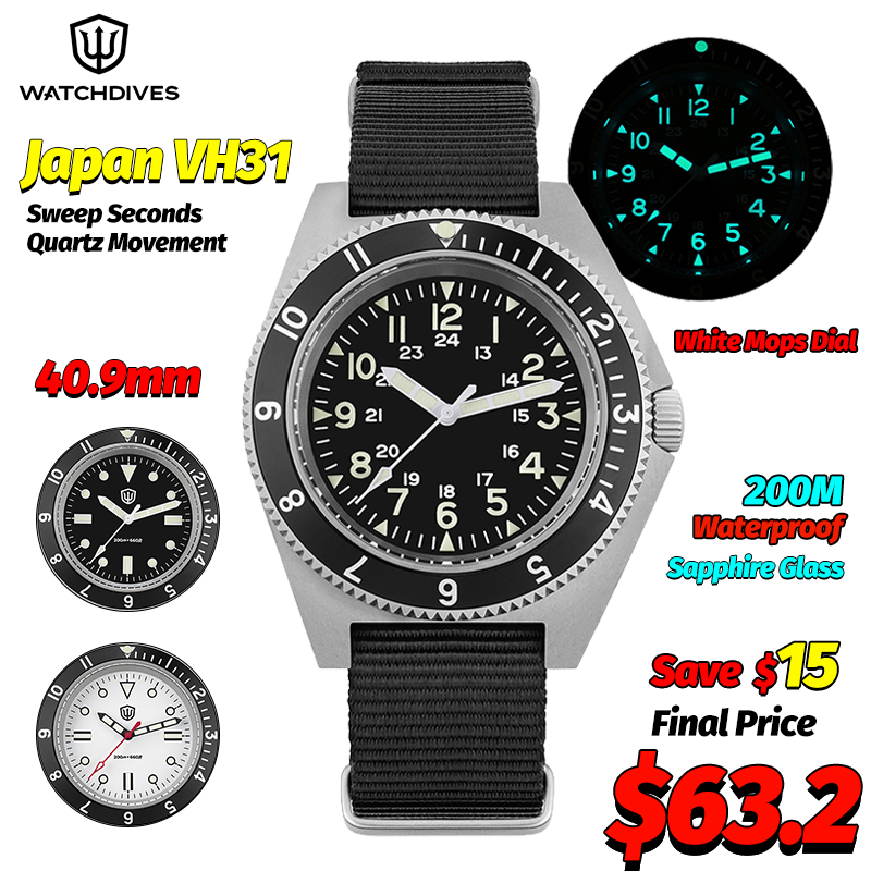 Men'S Accessories Jewelry - Watchdives WD1972 Quarzuhr, Saphir, leuchtende Herrenuhren,