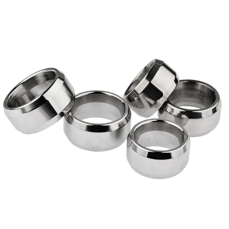 Men Accessories Combo Set - 10 Größen Edelstahlringe für Herren, Poliert,