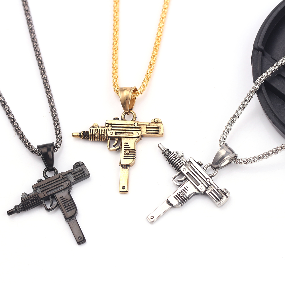 Punk Uzi Pistolen-Maschinengew – Men'S Accessories Jewelry Bewertung und Preis