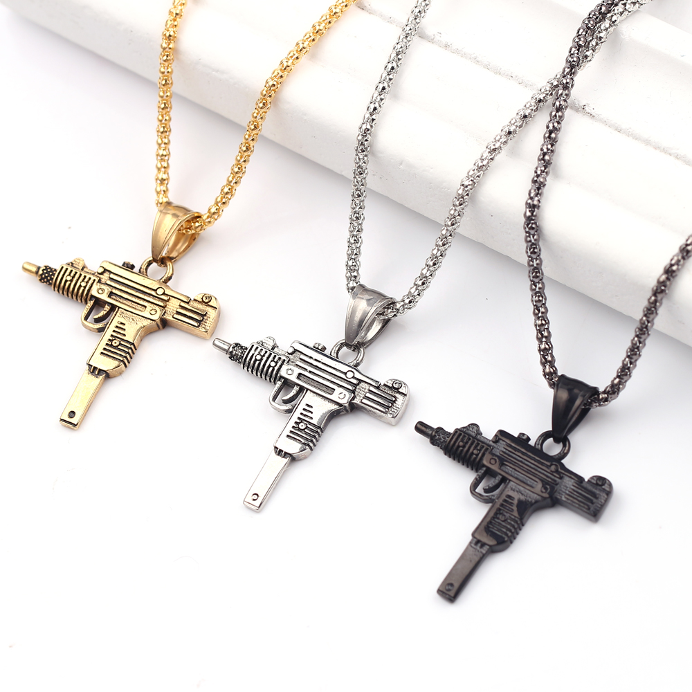 Punk Uzi Pistolen-Maschinengew – Men'S Accessories Jewelry Bewertung und Preis
