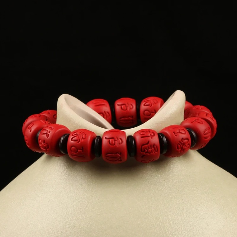 Chinesische 13*9MM Perlen Rot  – Bracelet Beaded Men Bewertung und Preis