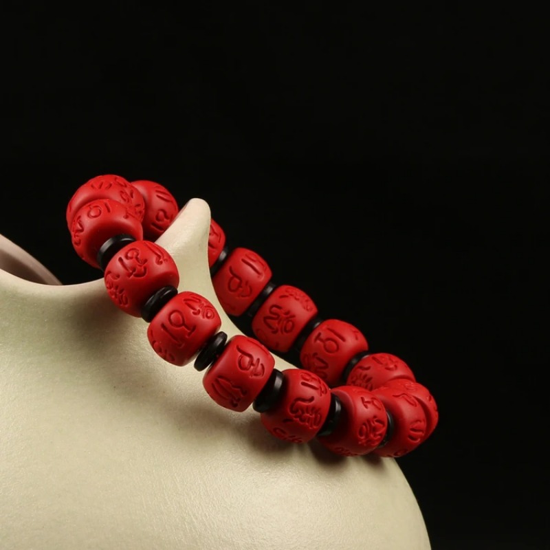Chinesische 13*9MM Perlen Rot  – Bracelet Beaded Men Bewertung und Preis