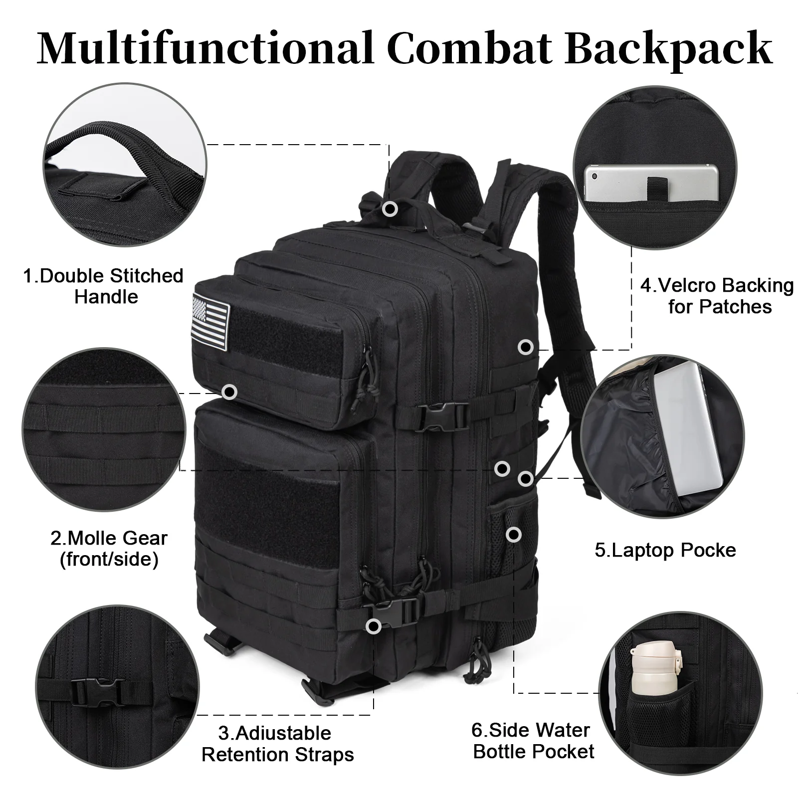60L Militär-Taktikrucksack für – Men Accessories For Travel Bewertung und Preis