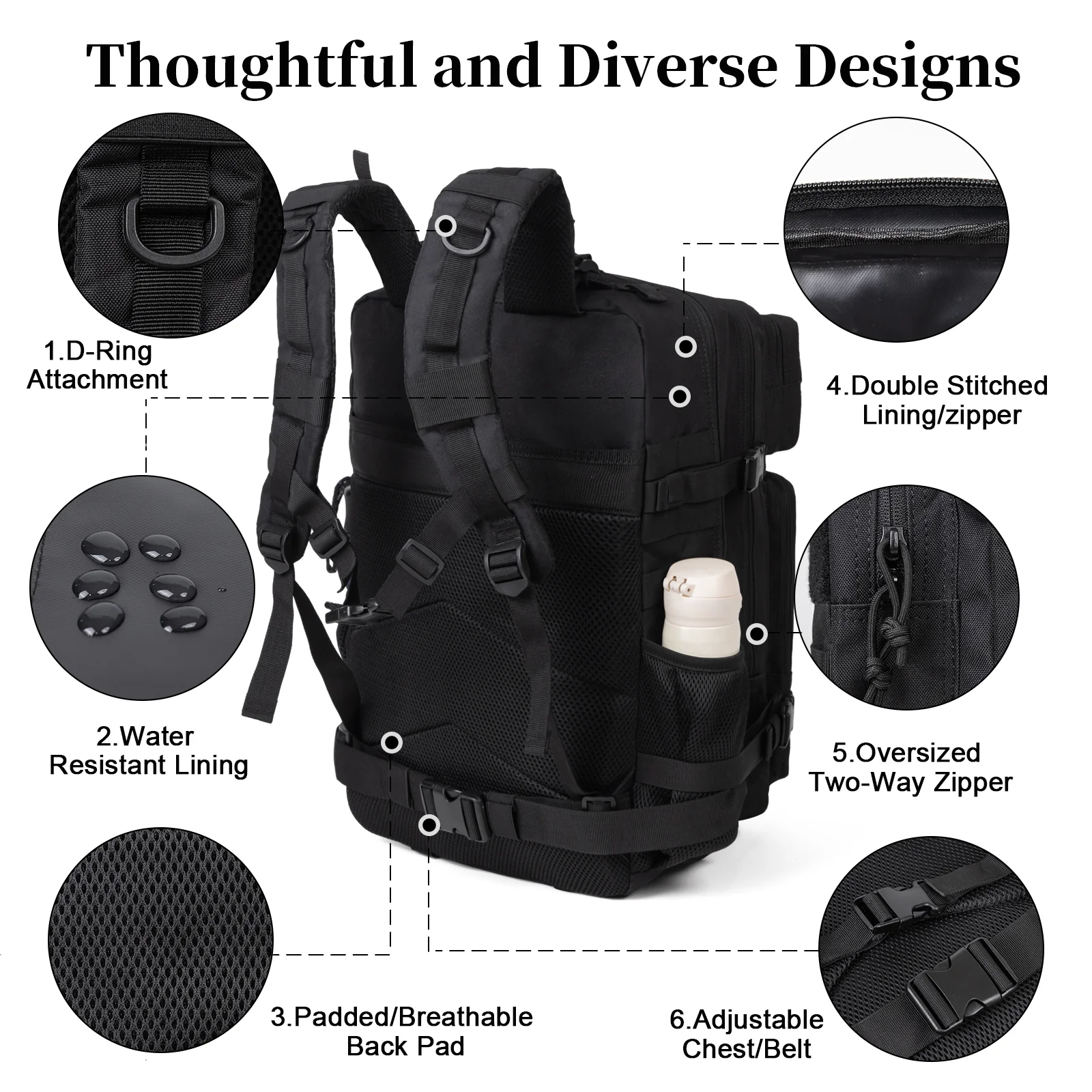 60L Militär-Taktikrucksack für – Men Accessories For Travel Bewertung und Preis