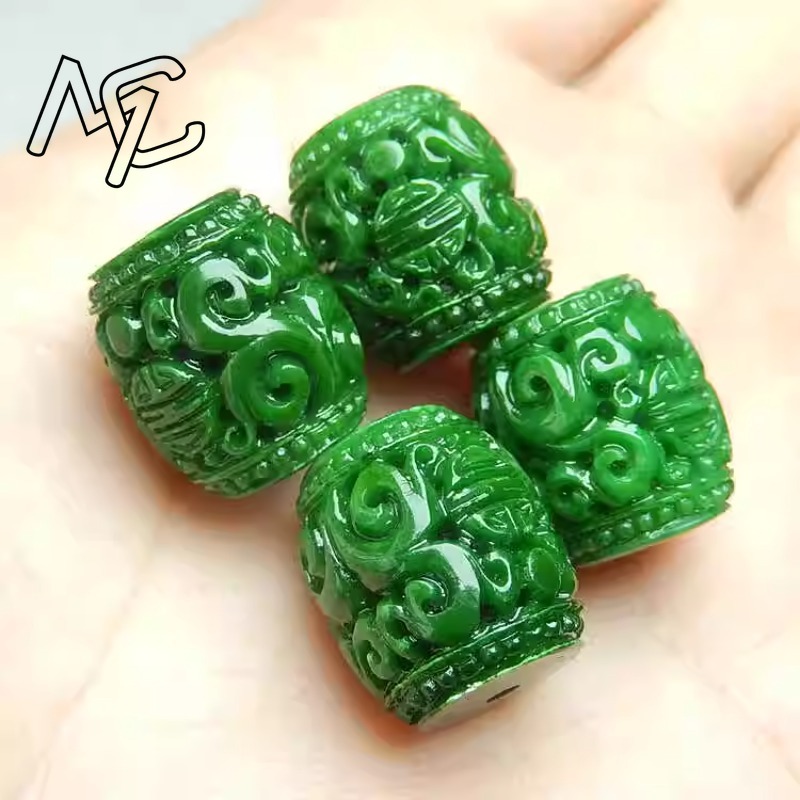 5 Stück natürliche grüne Jade- – Bracelet Beaded Men Bewertung und Preis