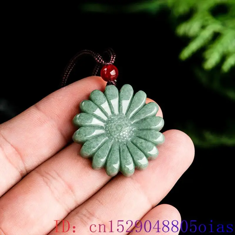 Grüne Jadeit Sonnenblume Anhän – Men'S Accessories Jewelry Bewertung und Preis