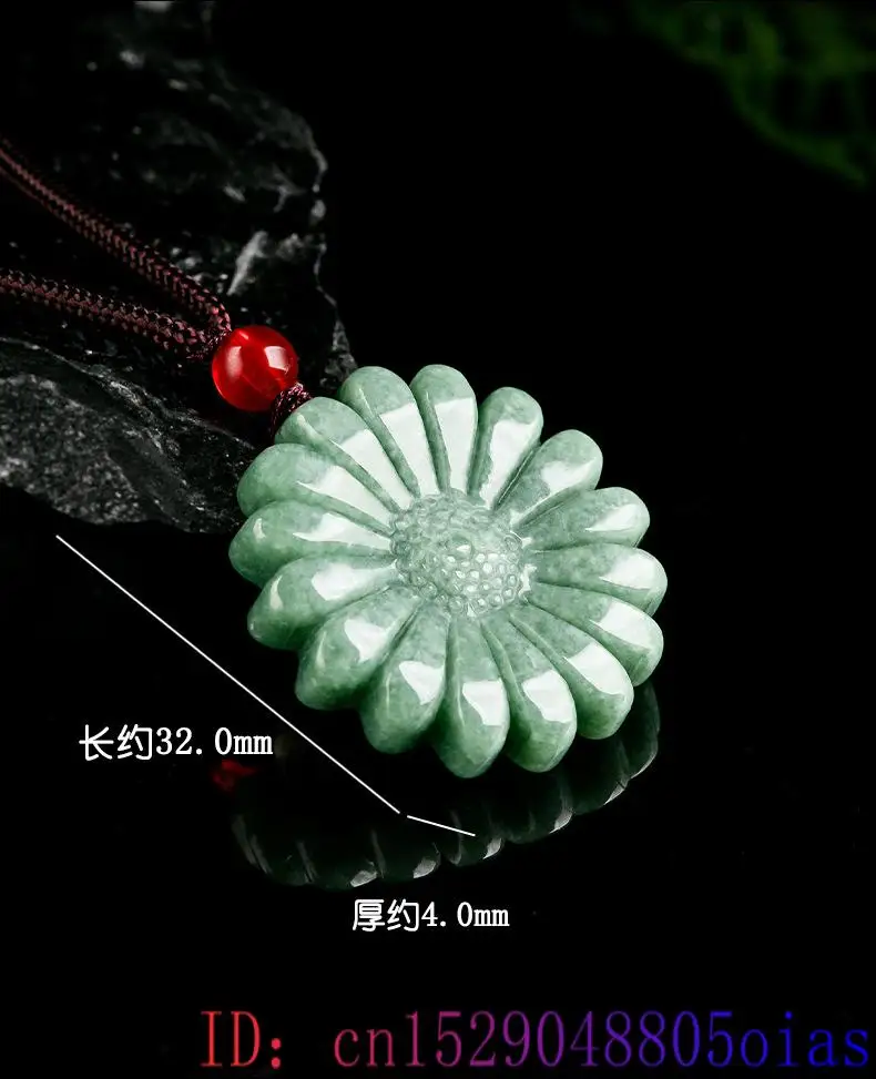 Grüne Jadeit Sonnenblume Anhän – Men'S Accessories Jewelry Bewertung und Preis