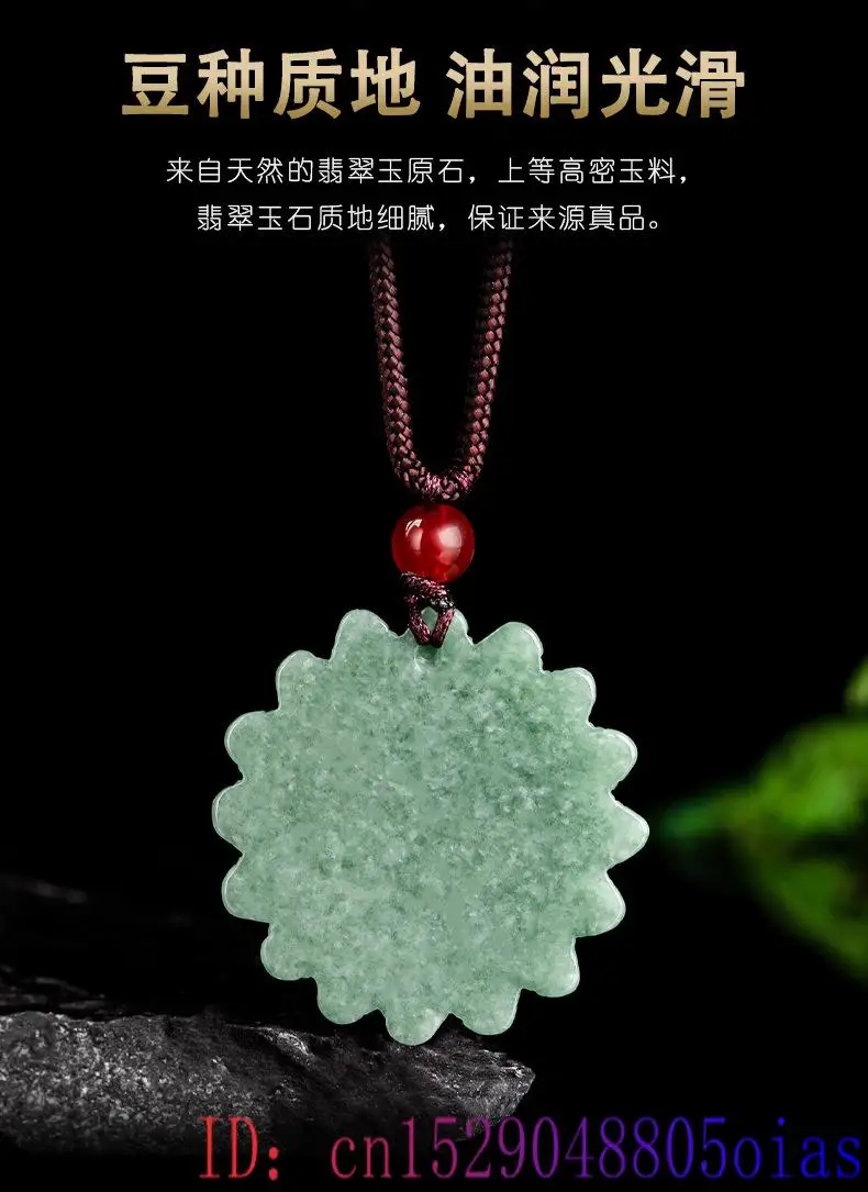 Grüne Jadeit Sonnenblume Anhän – Men'S Accessories Jewelry Bewertung und Preis