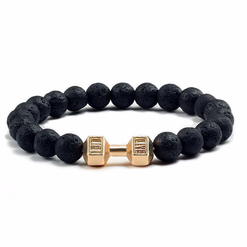 Natürliche Vulkanstein Armband – Bracelet Beaded Men Bewertung und Preis