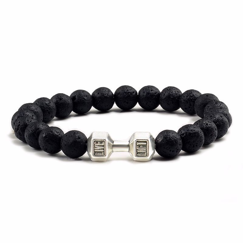 Natürliche Vulkanstein Armband – Bracelet Beaded Men Bewertung und Preis
