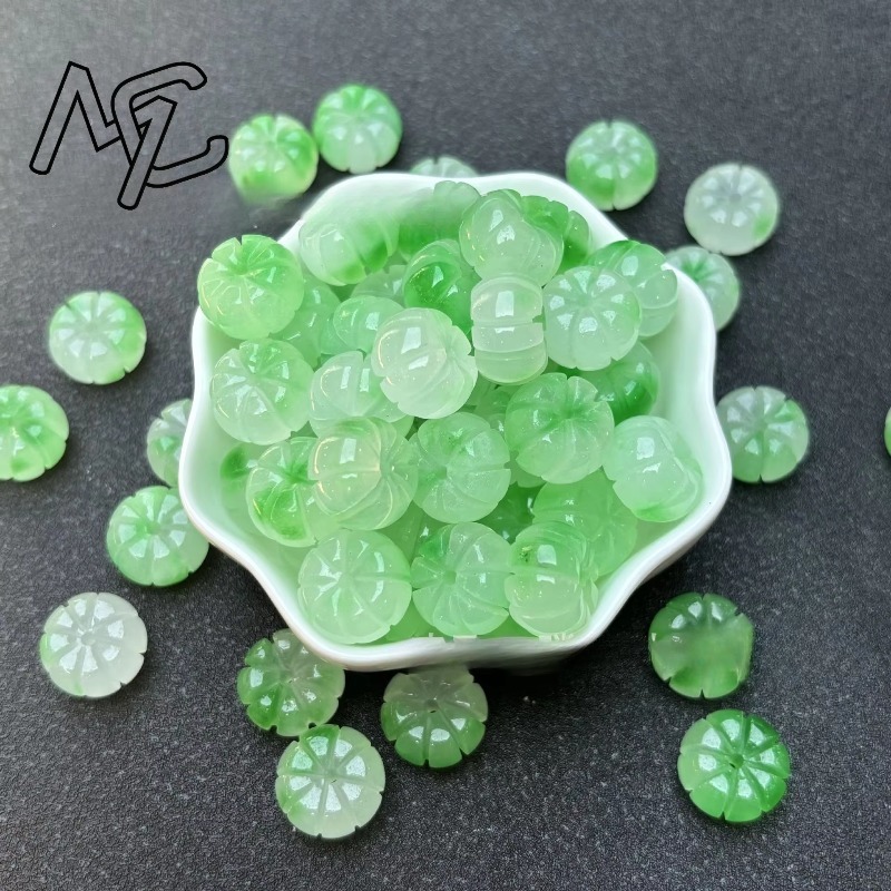 10 Stück A Green Jade Kürbispe – Bracelet Beaded Men Bewertung und Preis