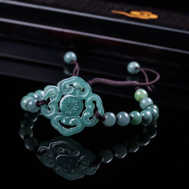Natürliches Jadeit-Armband der – Bracelet Beaded Men Bewertung und Preis