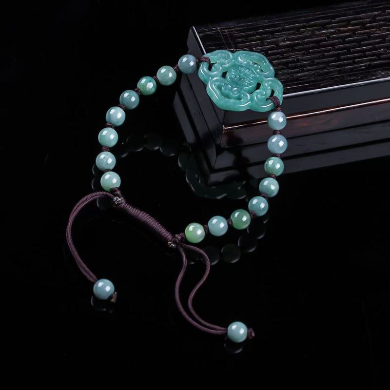 Natürliches Jadeit-Armband der – Bracelet Beaded Men Bewertung und Preis