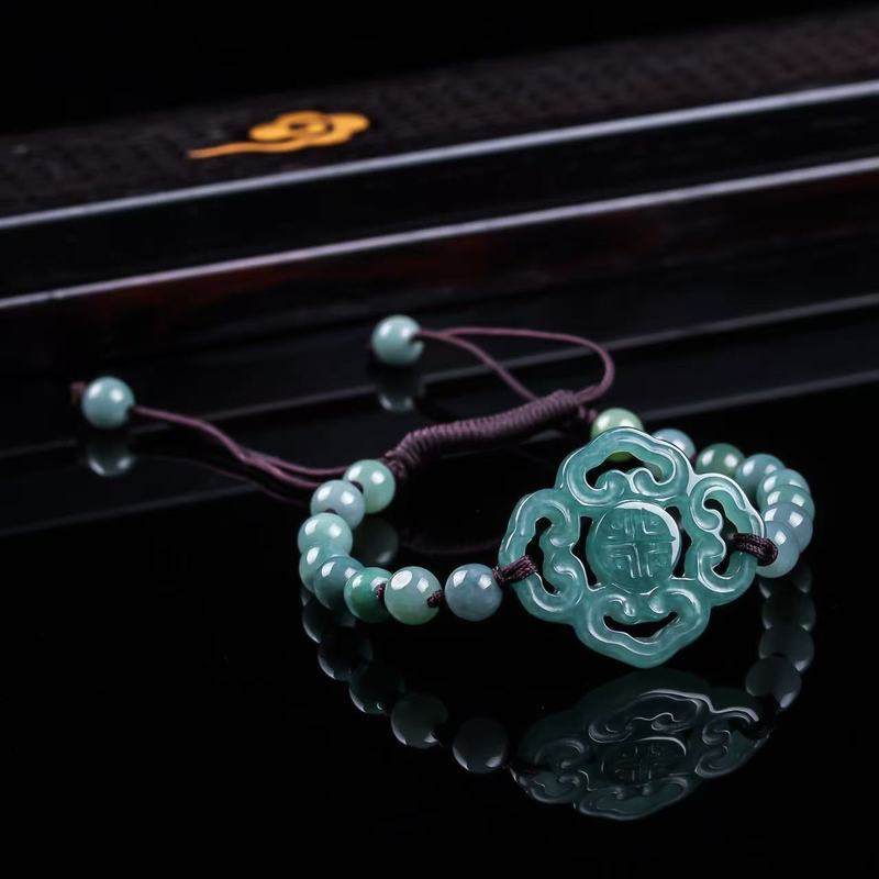 Natürliches Jadeit-Armband der – Bracelet Beaded Men Bewertung und Preis