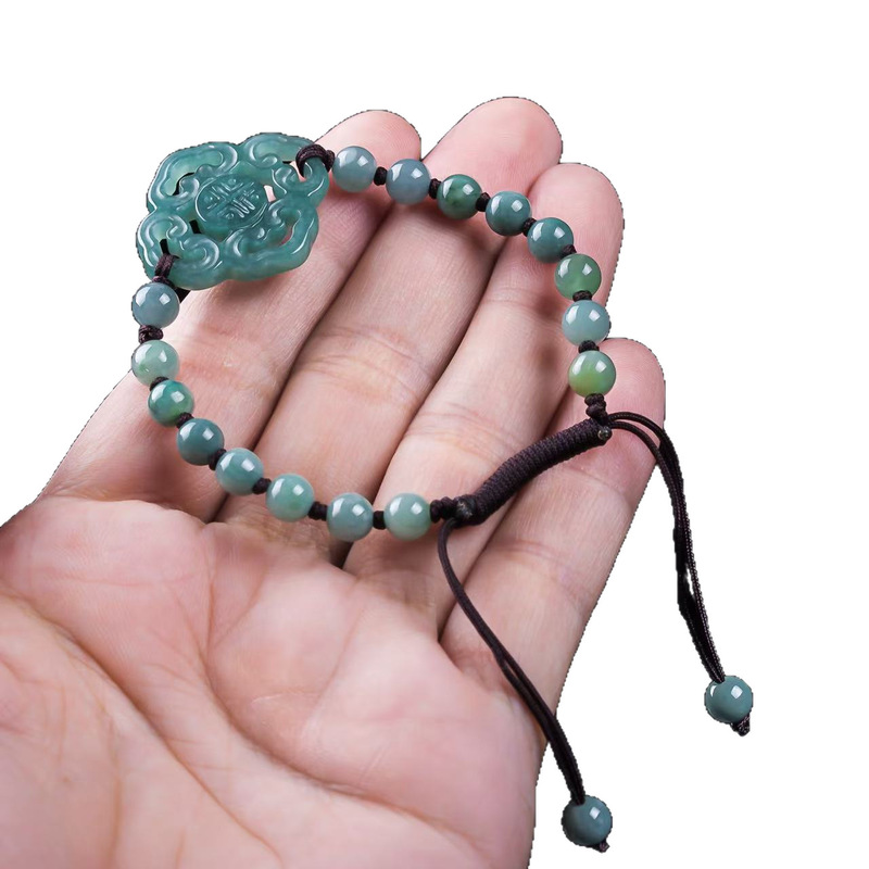 Natürliches Jadeit-Armband der – Bracelet Beaded Men Bewertung und Preis