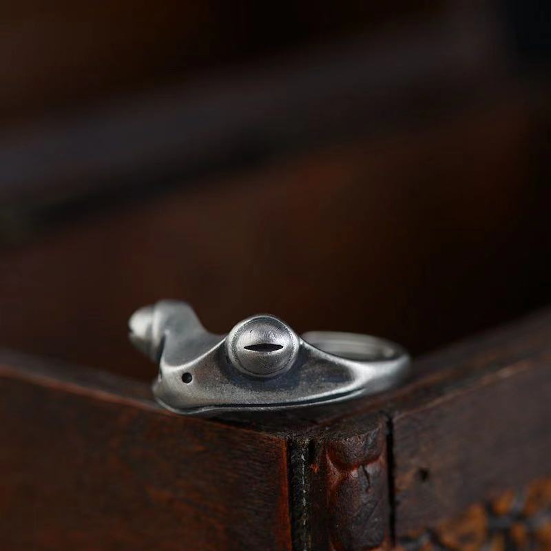 Retro Distressed Frosch Ring f – Men Accessories Drawing Bewertung und Preis