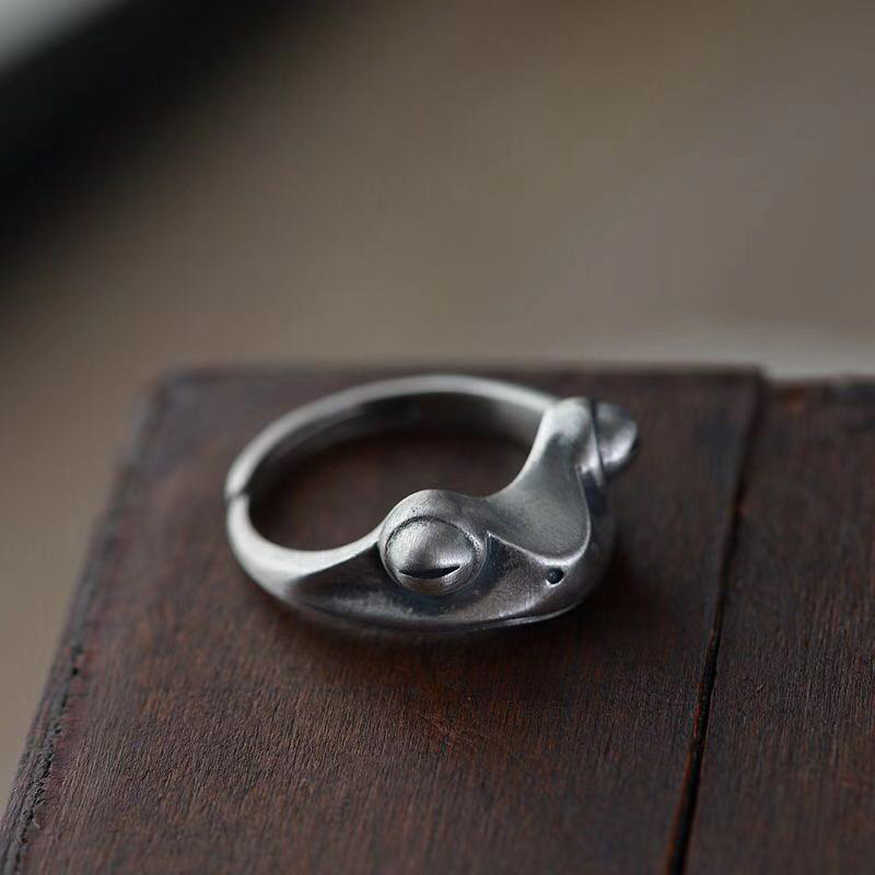 Retro Distressed Frosch Ring f – Men Accessories Drawing Bewertung und Preis