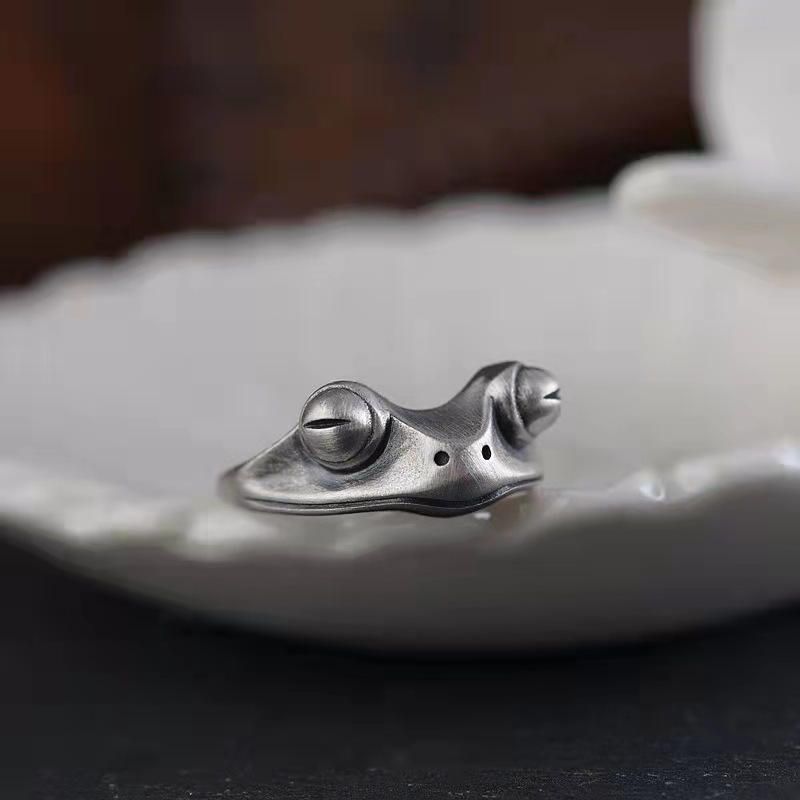 Retro Distressed Frosch Ring f – Men Accessories Drawing Bewertung und Preis